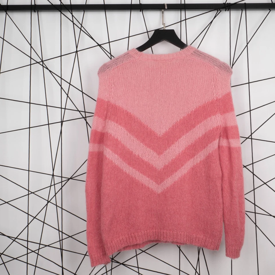 LA MAILLE SEZANE Paris Womens Merino Wool & Kid Mohair Soft Pink Knit Sweater XS - Image 2 of 4
