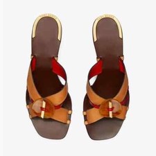 Tory Burch KNOTTED HEELED MULE SANDAL Size 8.5