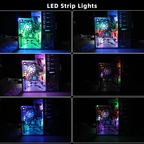 2X Striscia LED RGB per Case PC 5V 3Pin, ASUS AURA,GIGABYTE FUSION,MSI MYSTIC - Foto 4 di 12