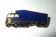 Vintage Hook Fast Tractor Trailer Truck Enamel Hat Jacket Vest Lapel Pin USA