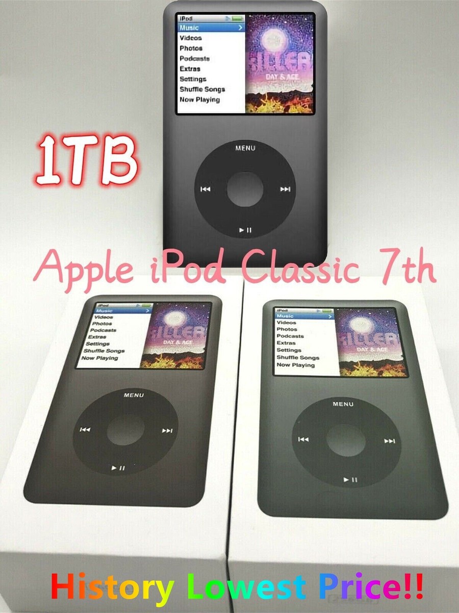 NEW Apple iPod Classic 7th Generation 1TB Black Best Gift (Latest
