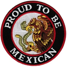 PROUD TO BE MEXICAN PATCH MEXICO FLAG SNAKE EAGLE embroidered iron-on PARCHE new