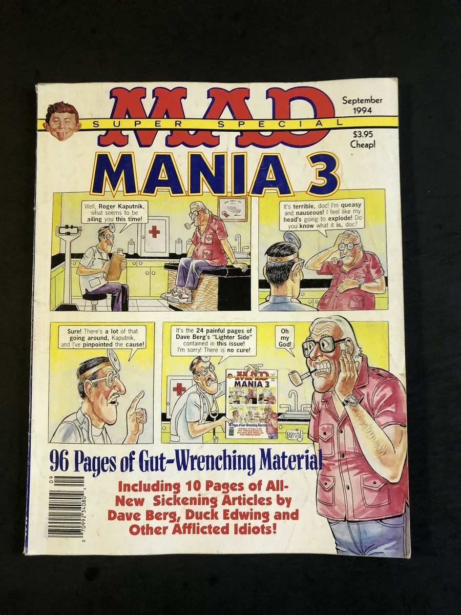 Mad Magazine September 1994 Super Special Mania 3 | eBay