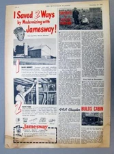Original 1950 Jamesway Ad Photo Endorsed by Loyd Prien Monroe Wisconsin