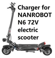 🔥5a fast battery Charger for NANROBOT  N6 72V Electric  Scooter