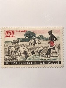 1 REPUBLIC OF MALI MINT LIGHTLY HINGED POSTAGE STAMP FARMING SEE PHOTOGRAPHS