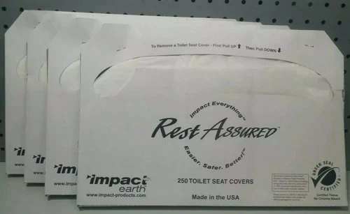 1000 Rest Assured Toilet Seat Covers flushable (250pk×4) --Skybay S009 mm xx