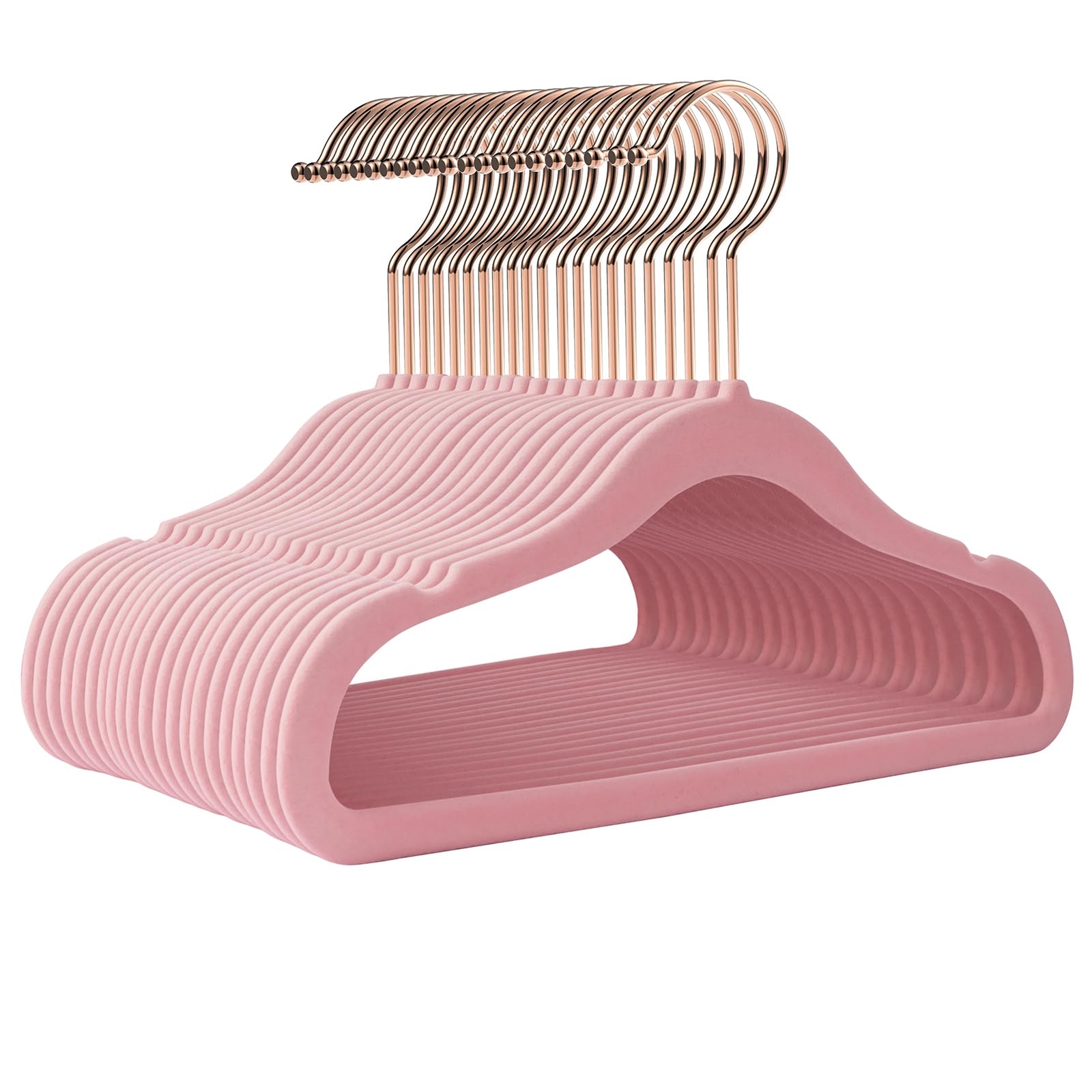 50-Pack Soft Velvet Baby Hangers 11.4 Inch Non-Slip Infant Clothes Hangers-image