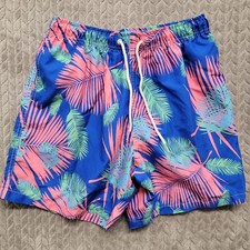 Boardies Apparel Men Swim Shorts Fern Leaves Print Drawstring Medium 7  Tropical