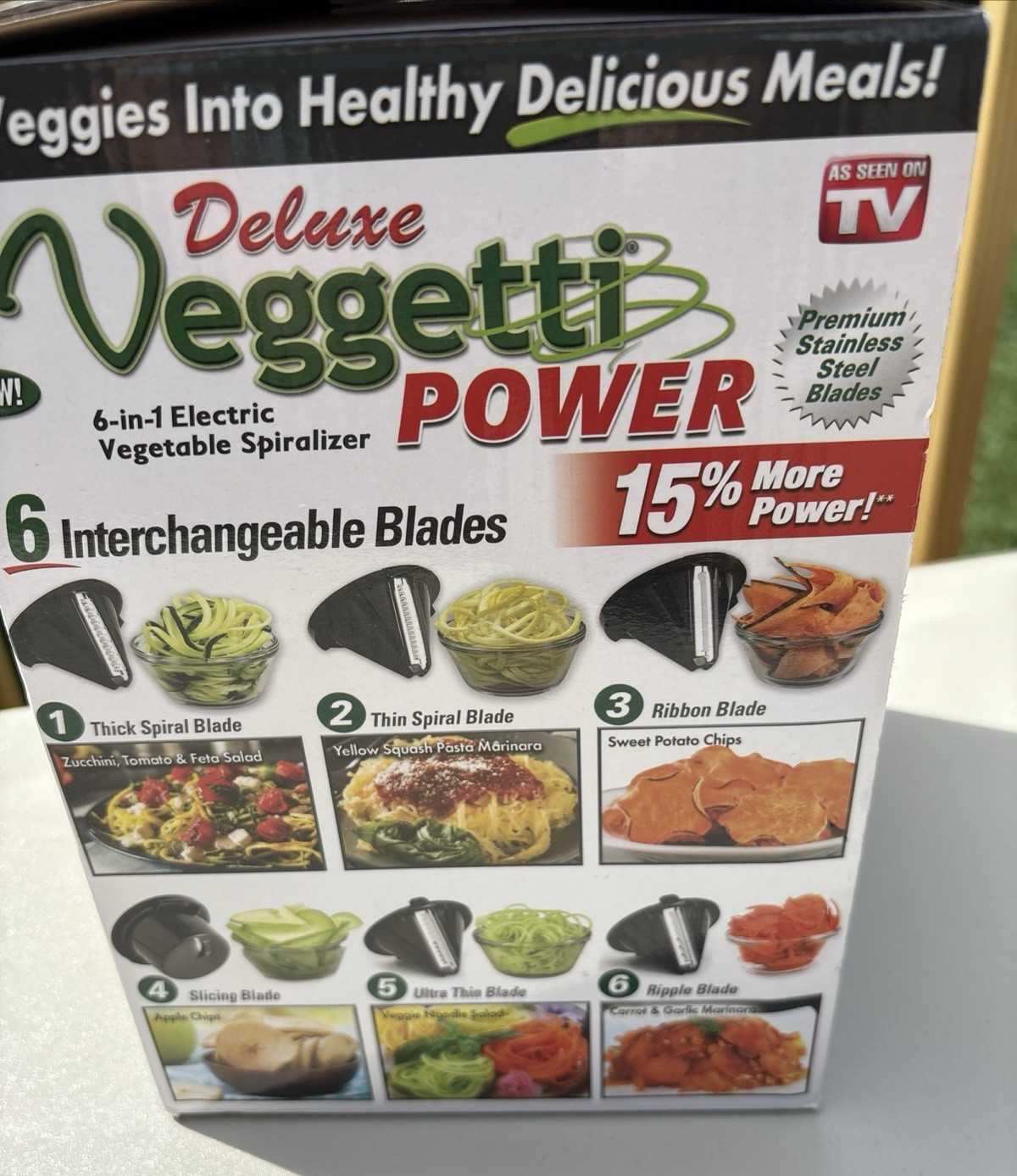 ONTEL Veggetti Power DELUXE 6-in-1 Electric Vegetable Spiralizer 17014 Automatic