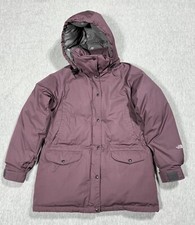 The North Face Brown Label Coat Womens Large Purple Down Full Zip Made In USA