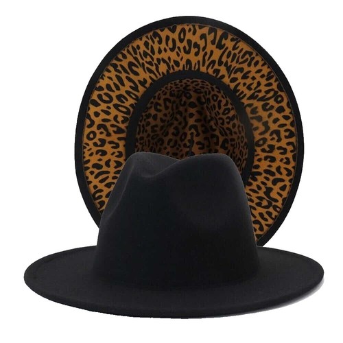FINE MILLINERY Collection August Wool Hat  Feathers Black/Leopard Print Mob Wife FINE MILLINERY Collection August Wool Hat Feathers Black  main image 4