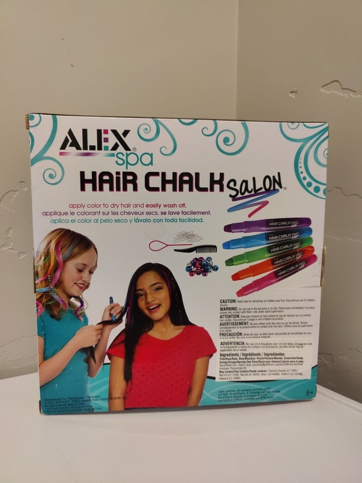 Children's Alex Spa Hair Chalk Salon Ages 8 + Hair Beads And Color Kit ...
