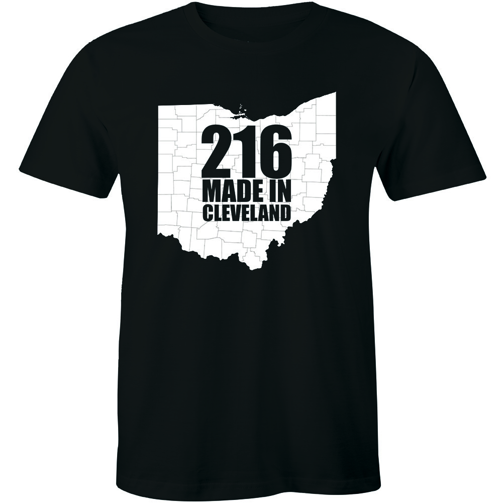 216 Made In Cleveland Ohio T-Shirt City Pride Basketball Baseball