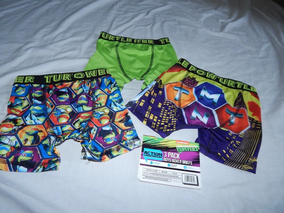 Ropa Interior TMNT Niños Talla 10 Grande Adolescente Mutante Tortugas Ninja NUEVO Calzoncillos Boxer Foto 2 de 4