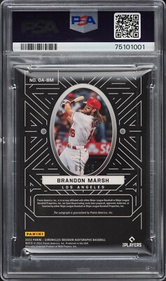 ブランドンマーシュ BRANDON MARSH ROOKIE AUTO 2022 Panini Chronicles Obsidian E/E Red