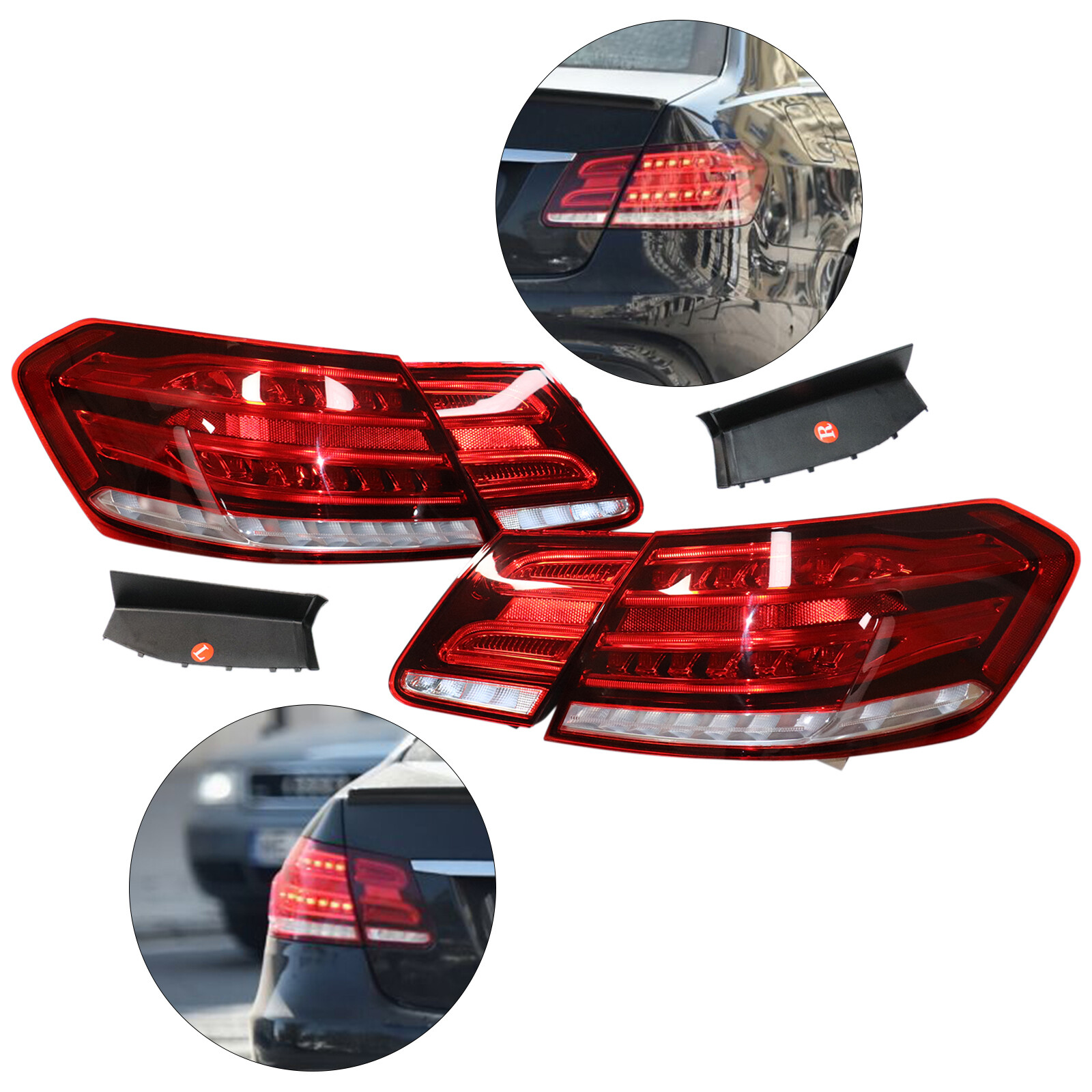Tail Lights LED For Mercedes Benz E-CLASS W212 2010 2011 2012 2013 4 Door Sedan