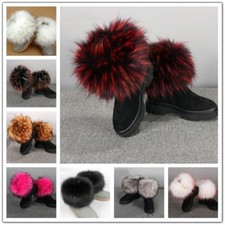 Faux Fur Shoes Boots Accessory Ankle Leg Covers Warmers Ring Fluffy Soft Fashion