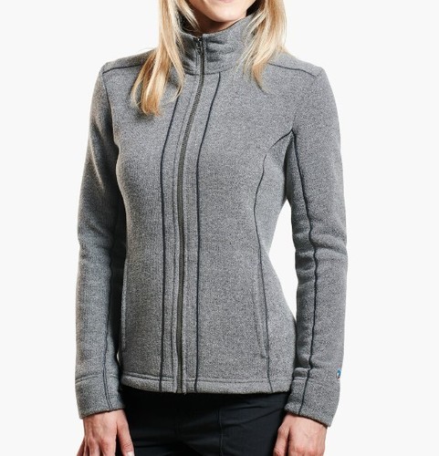 Kuhl Womens STELLA Gray Full Zip Fleece 