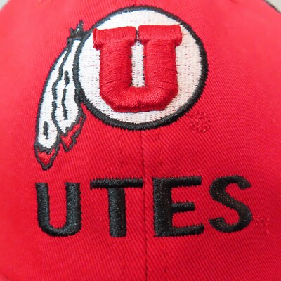 UNIVERSITY of UTAH Utes Hat Baseball Cap Red Adult  display picture 1
