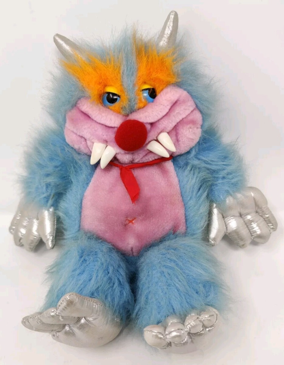 Vintage Little Meat Head My Pet Monster Like 1987 Plush Blue RARE