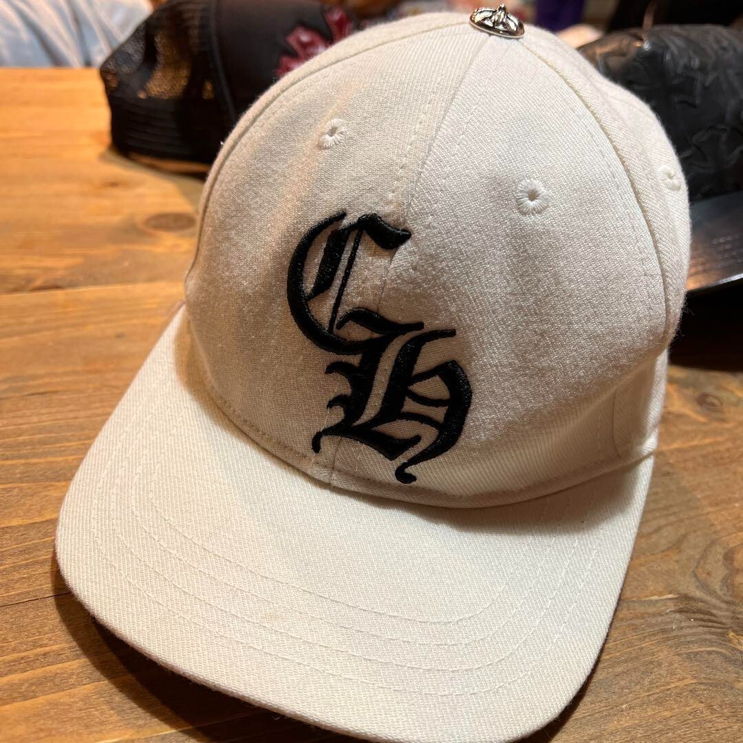 CHROME HEARTS CH logo Baseball cap wool color White size 7 3/8