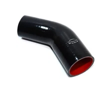 4-Ply Reinforced 2.5"-3" ID 45 Degree Elbow Reducer Coupler Silicone Hose BLACK
