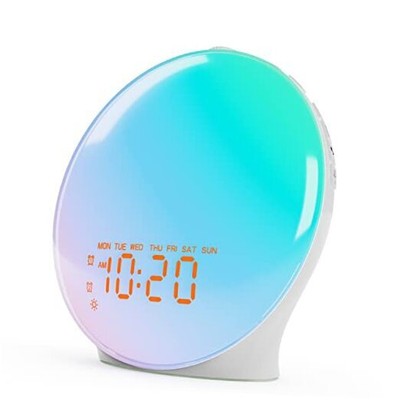 Wake Up Light Sunrise Alarm Clock for Bedroom, 17 Nihgtlights, Sound Machine 