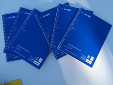 Pen Gear 6 PACK Poly 1-Subject Notebook Paper Wide Ruled 70 Sheets Blue