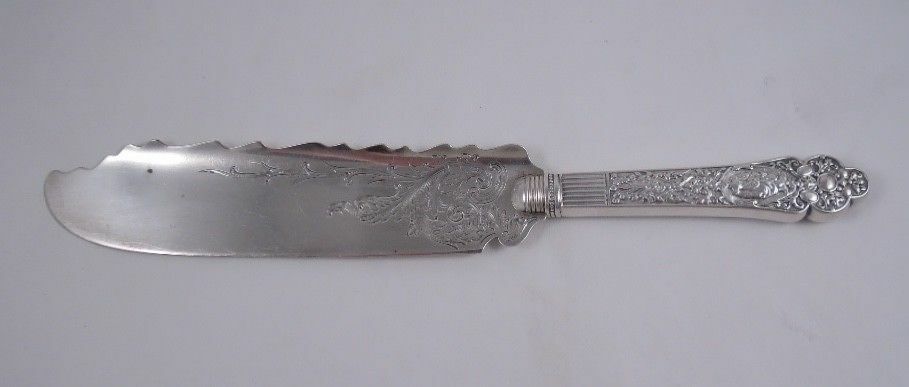GORHAM MEDICI OLD HOLLOW HANDLE STERLING ALL SILVER ICE CREAM SERVER BRITE CUT