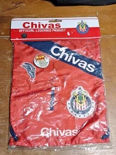 New CHIVAS DE GUADALAJARA Drawstring Gym Soccer Cinch Bag