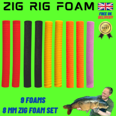 ZIG RIG KIT 8mm - Karpfenangeln - ZIG Angeln Schaumstoff Aligner Kit - KOSTENLOSER UK-VERSAND