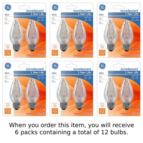 Ge Lighting 40w, 350 Lumen, Faceted, Ceiling fan Bulbs, 12 Bulbs