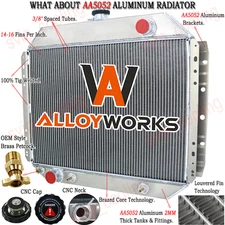 4-CORE RADIATOR FIT 1966-1978 FORD F100 F150 F250 F350 V8 PICKUP 5.0L 6.6L#CC433