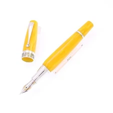 Montegrappa Fountain Pen Miya Yellow celluloid Nib F 18K Writing instrument
