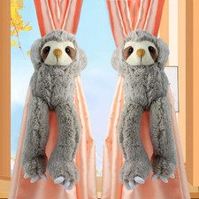 Faultier Vorhang Raffhalter Paar Plüsch Tier Kinderzimmer Fensterdeko