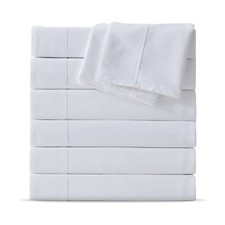 Twin Flat Sheet 6 Pack,Premium Soft  Breathable,Brushed Microfiber Fabric,An...