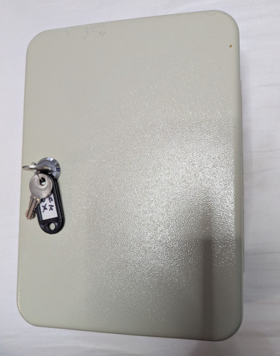 Key Safe Lock Box 48 Key Holder Cabinet Wall Mount Heavy Steel With 2 Keys
