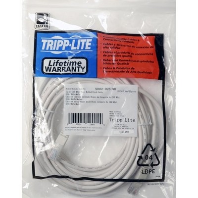 Tripplite N002010WH 10ft Cat5e Patch Cable RJ45 Male White
