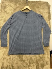 Nautica Shirt Adult Large Multicolor Pajama Plaid Short Sleeve Sleepwear Mens L