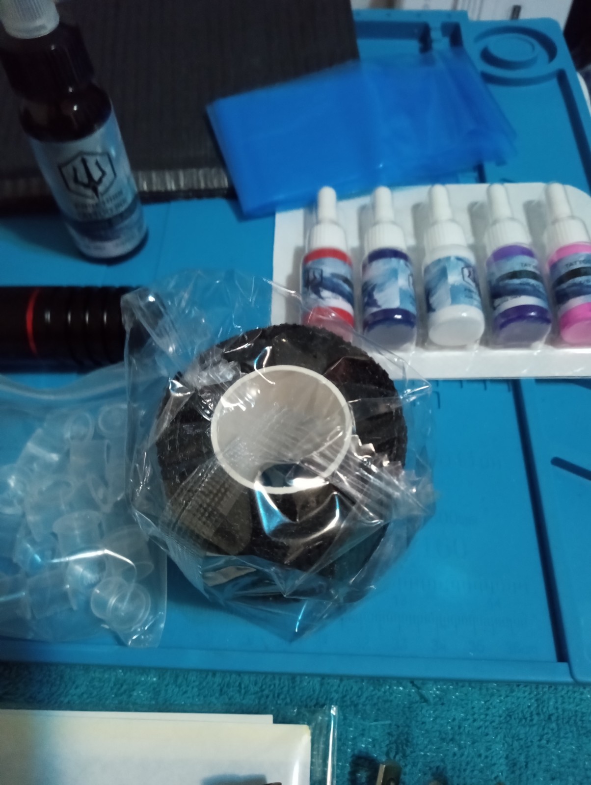 Poseidon Tattoo Kit Pen Power Supply Pedal Ink Skin All You Need