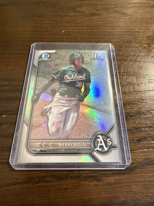 2022 Bowman Draft Henry Bolte BDC-121 1st Bowman Chrome Refractor Atheltics