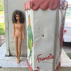 Vintage Mattel Francine  With Barbie Fashion Doll 1965 Pink Hexagon Case