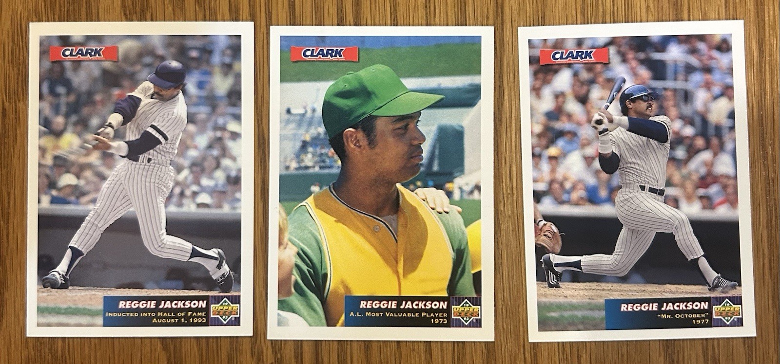 Upper Deck Reggie Jackson 1993 Clark C1 C2 C3 3-Card Lot MLB