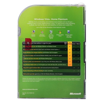 Licence OEM Microsoft Windows Vista Home Premium - Clé D'Activation Officielle - Occasion