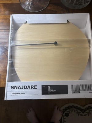 RAR Ikea SNAJDARE Holz Wanduhr Modern Freeform Design Auslaufmodell Neu Verpackt