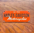 Porcelain Harley Davidson Est 1903 Motorcycle Vintage Enamel Sign 8x3.5 USA DDP