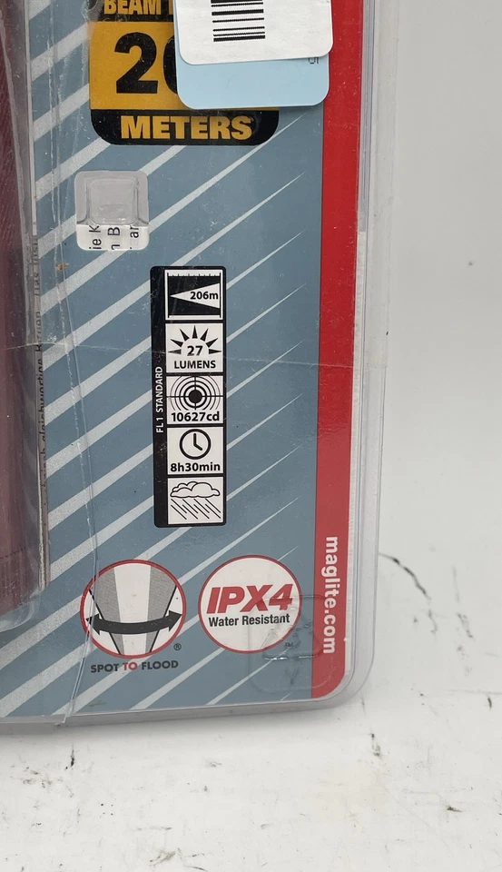 Linterna de xenón Maglite 2 celdas D roja IPX4 resistente al agua 27 lúmenes Foto 3 de 4