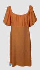 Orange Baby Doll Midi Dress - Derek Heart Woman Size 1X