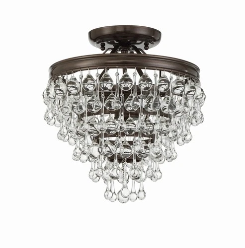 Crystorama Lighting Group 130_CEILING Calypso 3 Light 13"W - Bronze - Picture 7 of 12